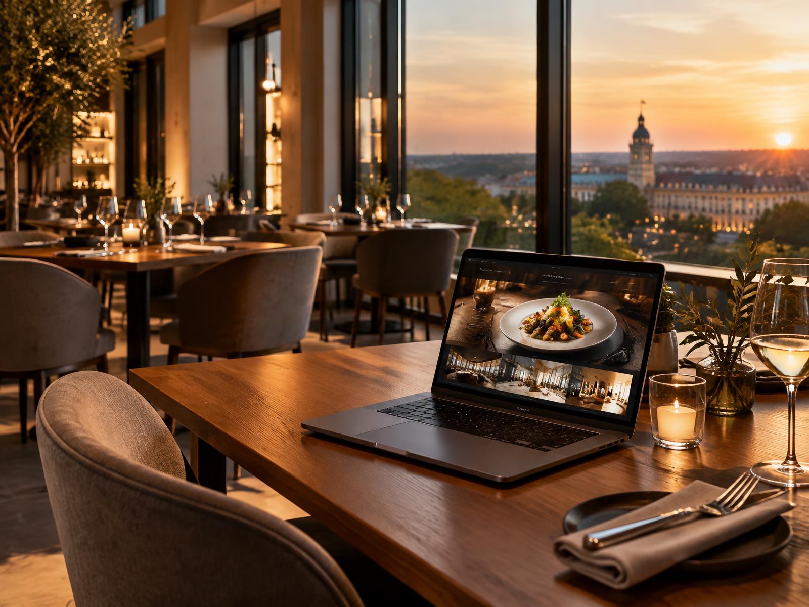 Modernes Restaurant mit digitalem Webauftritt von SAADI Digital
